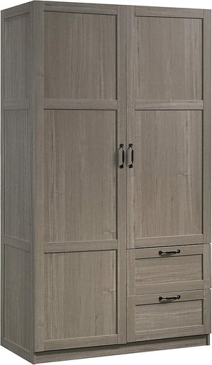 Wardrobe Storage Cabinet with Drawers and Hanging Rail