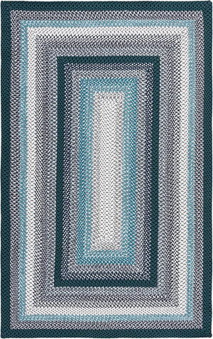 6ft Round Braided Indoor Outdoor Area Rug