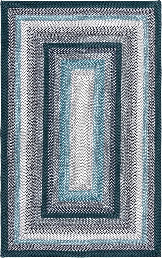6ft Round Braided Indoor Outdoor Area Rug