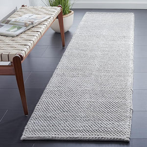 Handmade Wool Blend Textured Runner Rug – 2'3" x 13'