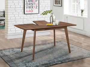 63-Inch Extendable Dining Table with Butterfly Leaf