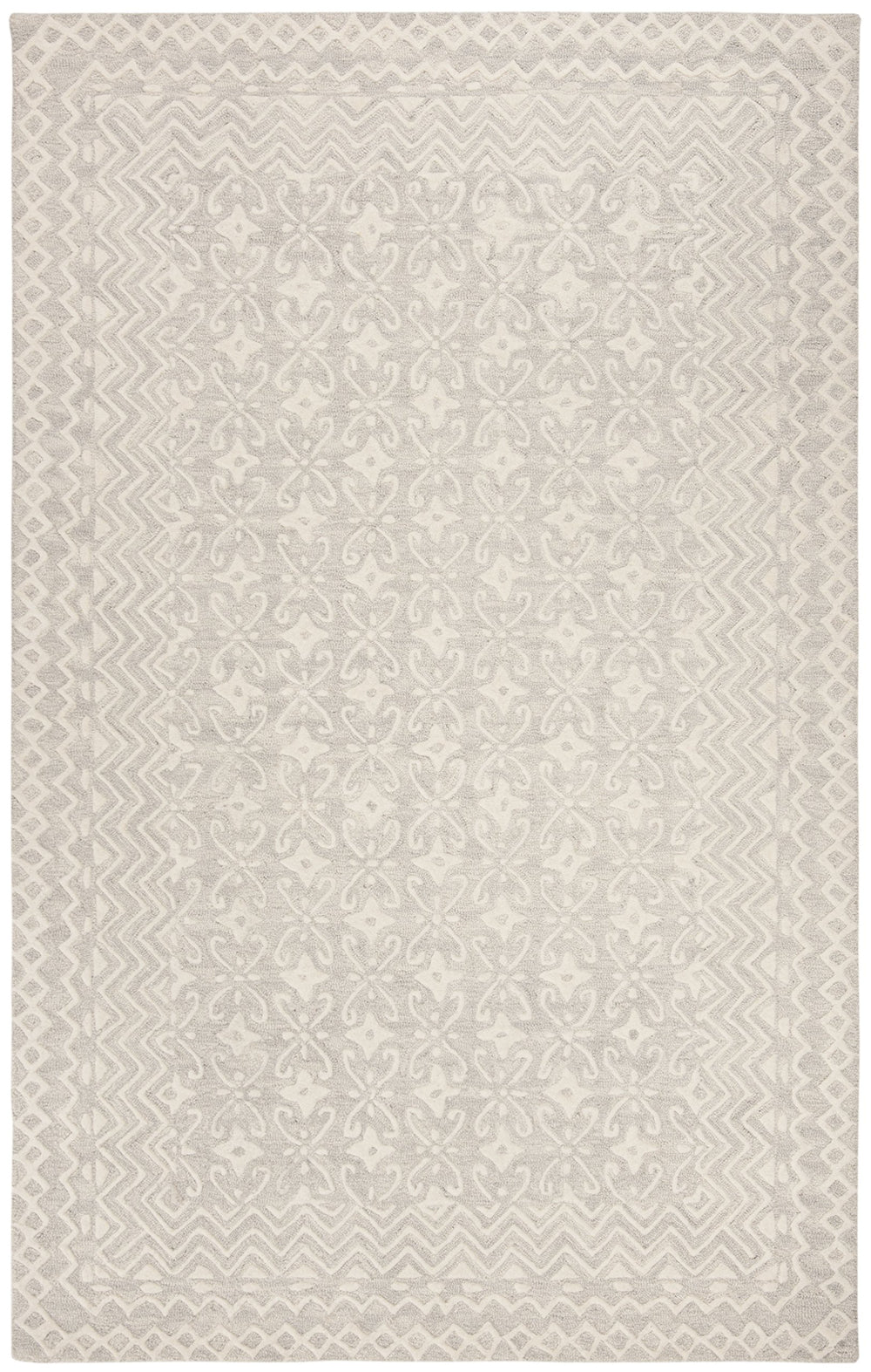Hand-Tufted Wool Area Rug 9' x 12' – Floral Blossom, Rectangular