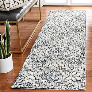 Abstract Hand-Tufted Wool Area Rug – Contemporary Design