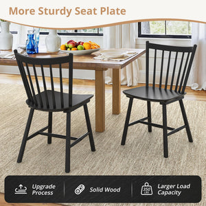 Farmhouse Spindle Back Dining Chairs – Set of 2, 4, 6, or 8