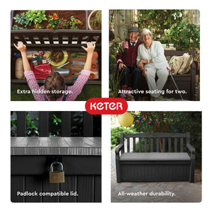 70 Gallon Outdoor Storage Bench Deck Box