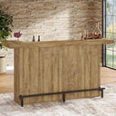 4-Tier Bar Table with Wine Glass Holder & Storage Shelves