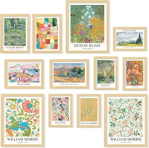 Eclectic Framed Wall Art Set – 12-Piece Colorful Gallery Posters