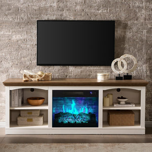 70" Fireplace TV Stand with Electric Fireplace