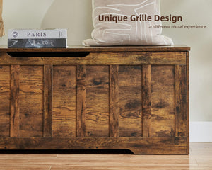 Extra Large Storage Chest Bench with Safety Hinges – 51.2" x 15.7" x 19.1"