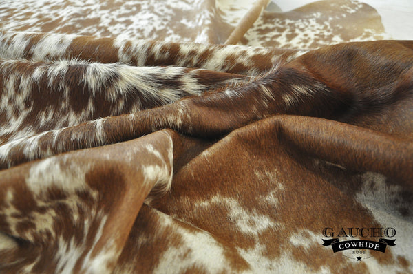 Extra Large Brown & White Natural Cowhide Rug