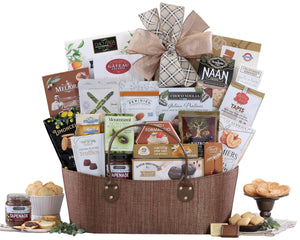 Gourmet Gift Basket with Cookies, Brownies & Cheese Spread