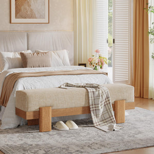 55-Inch Upholstered Entryway Bench