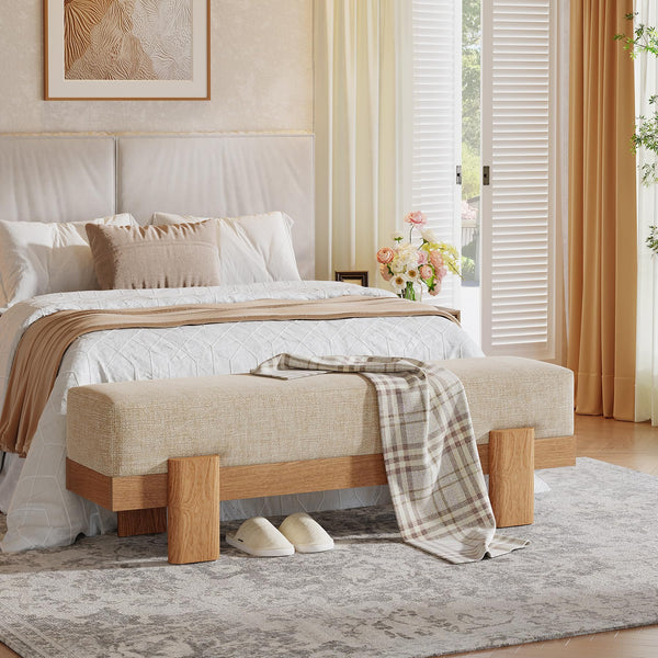 55-Inch Upholstered Entryway Bench