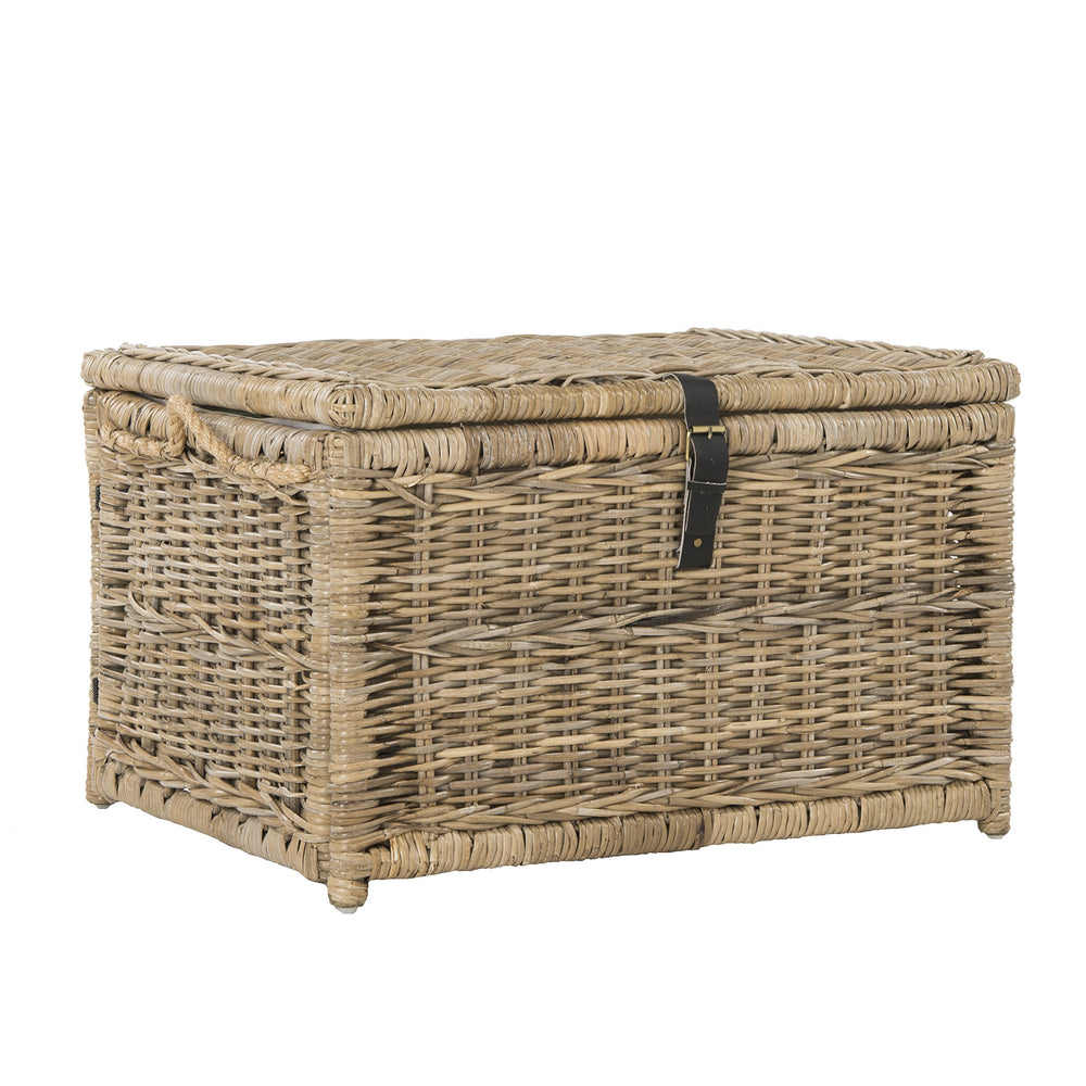 Wicker Storage Trunk with Lid – Collapsible Rattan Chest