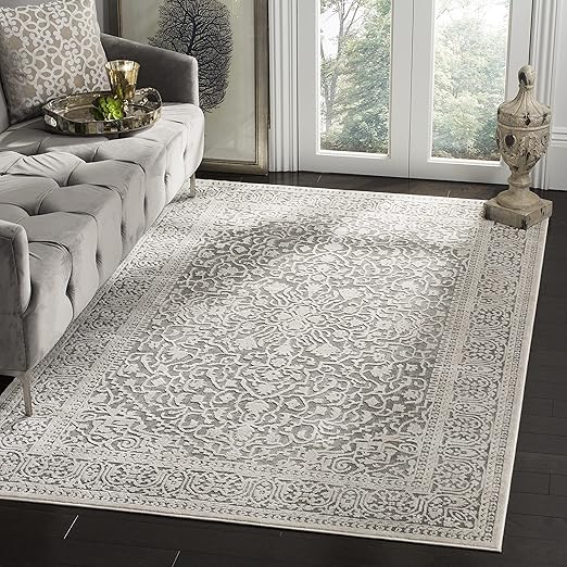 5x8 Oriental Area Rug – Machine Woven Transitional Vintage Rug
