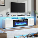 70" Electric Fireplace TV Stand with LED Lights
