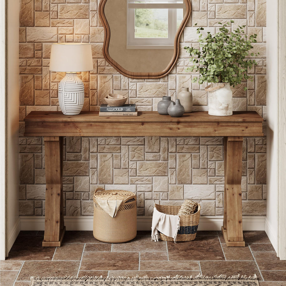 63" Farmhouse X-Leg Console Table