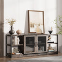 65-75 Inch Farmhouse TV Stand with Storage Cabinet