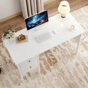 Writing Desk with 2 Drawers, 43.3" Home Office & Bedroom Desk