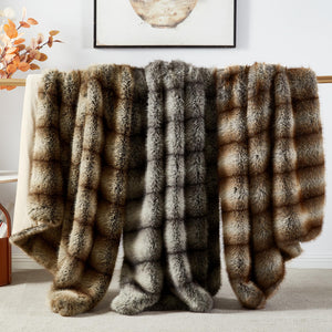 Faux Fur Throw Blanket – Animal Skin Style