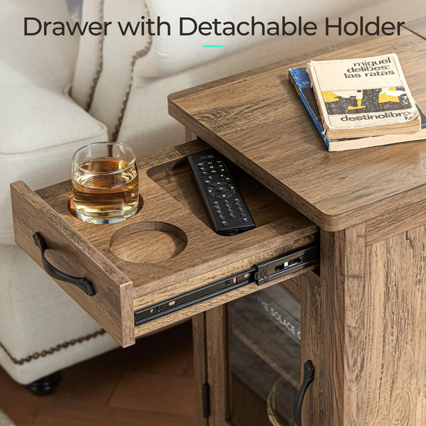 3-Piece Farmhouse Coffee Table & End Table Set with Charging Station