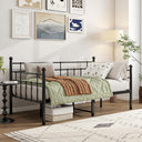 Twin Metal Daybed Frame with Steel Slats