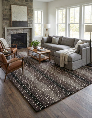 Hand-Tufted Wool Area Rug – Antelope Pattern