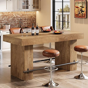 62.2" Industrial Counter Height Bar Table