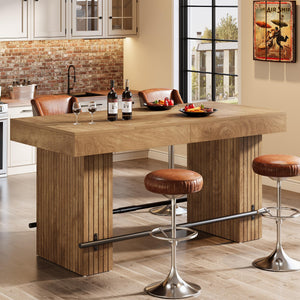 62.2" Industrial Counter Height Bar Table