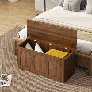 Lift-Top Storage Bench with Hidden Compartment