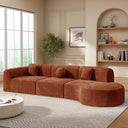 140" Curved Sectional Sofa Set – 7-Seat Modern Cloud Couch with Chaise Lounge