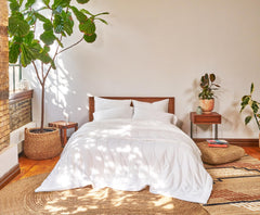 Eucalyptus Lyocell Cooling Comforter — White Lightweight Duvet Insert