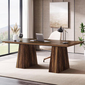 63-Inch Executive Desk with Double Pedestal