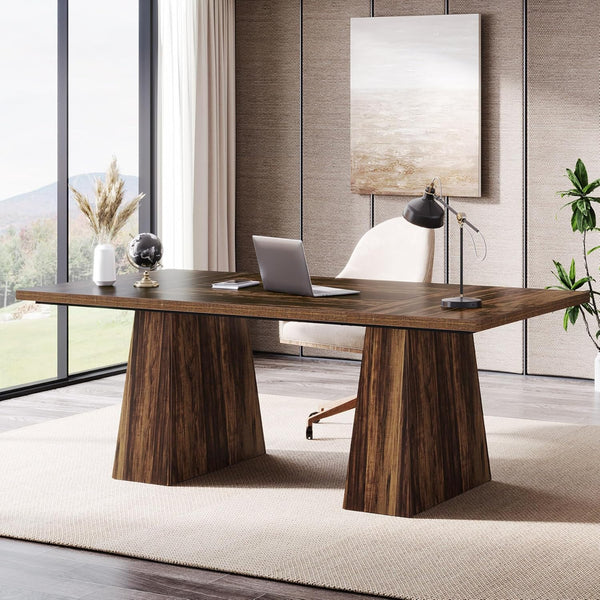 63-Inch Executive Desk with Double Pedestal