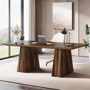 63-Inch Executive Desk with Double Pedestal