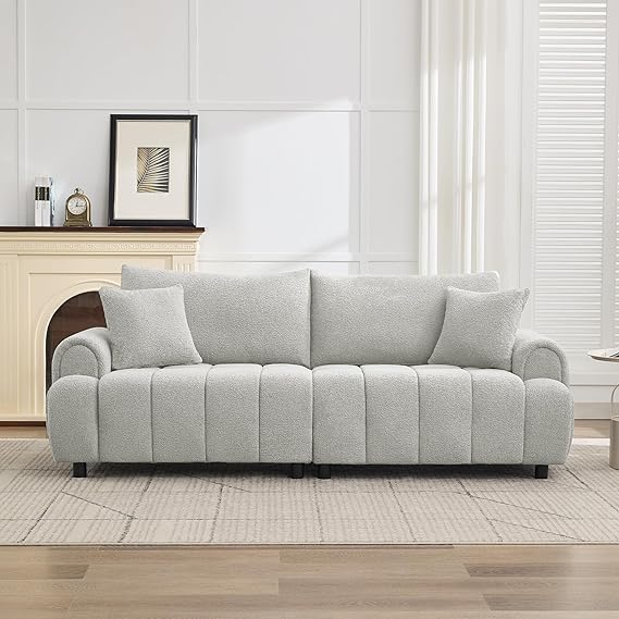 88" Oversized Boucle 3-Seater Sofa