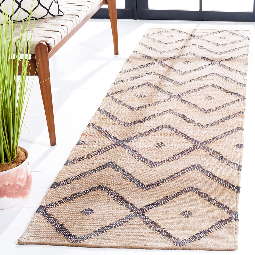 Kilim Boho Jute & Cotton Runner Rug – 2'3" x 13'