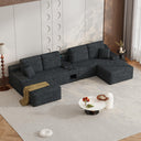 150" Oversized U-Shaped Modular Sectional Sofa, 6-Seater