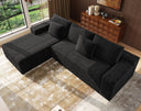 Modular Sectional Sofa with Chaise – Cloud Couch, Corduroy, L-Shaped, Deep Seat