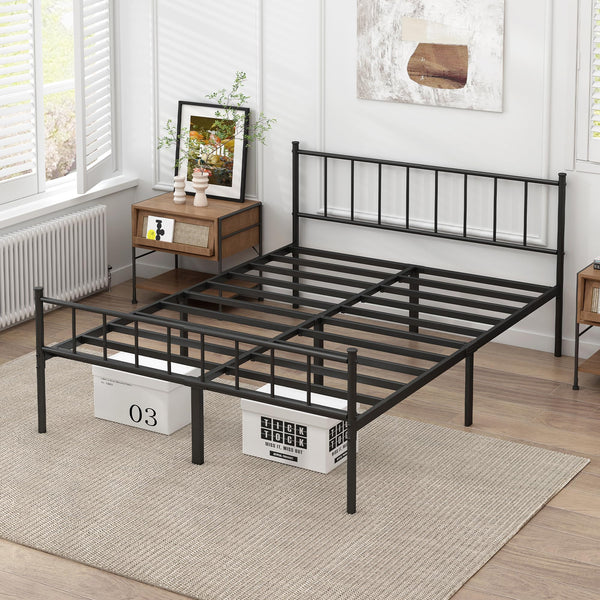 Metal Platform Bed Frame with Storage – No Box Spring Needed