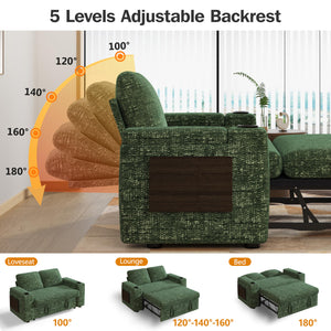 65" Convertible Loveseat Sleeper Sofa with Pull-Out Bed