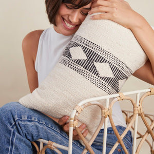 Lumbar Pillow Cover 12x20 – Cotton Textured Accent Cushion