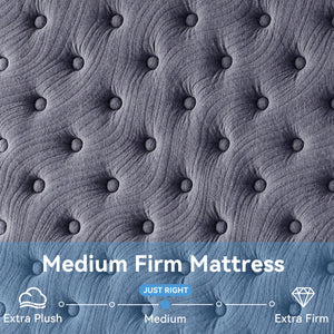 Hybrid Gel Memory Foam Mattress – Medium Firm, Zoned Support