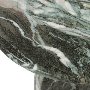 Round Faux Marble End Table – Reinforced Resin Side Table