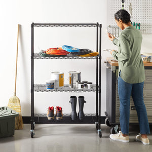 4-Shelf Adjustable Heavy Duty Steel Wire Rack