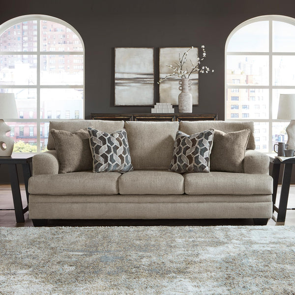 Contemporary Sofa with 4 Toss Pillows
