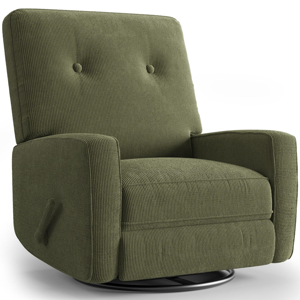 Swivel Rocking Glider Recliner Chair with Adjustable Backrest & Footrest