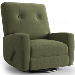 Swivel Rocking Glider Recliner Chair with Adjustable Backrest & Footrest