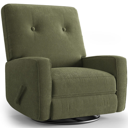 Swivel Rocking Glider Recliner Chair with Adjustable Backrest & Footrest