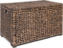 Woven Water Hyacinth Storage Trunk with Lid
